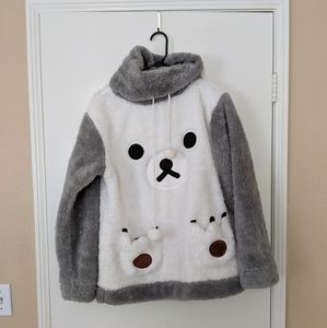 Fuzzy bear pullover